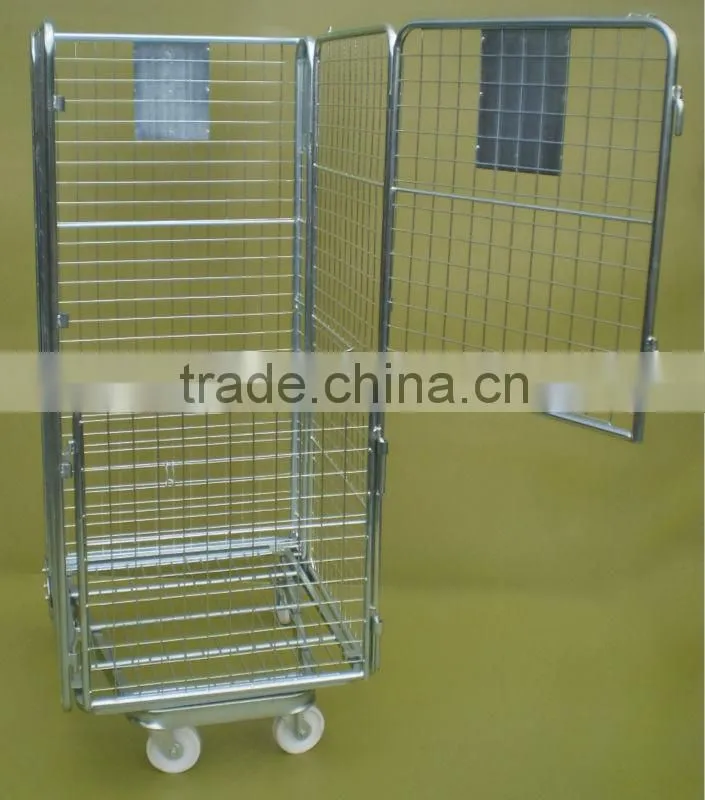 4 Sided Mesh Infill A Frame Roll Cotainer with 2 doors