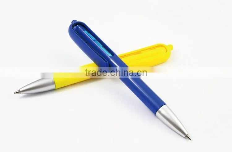 Wholesale hot selling top quality customized logo colorful refillable click stationery pen