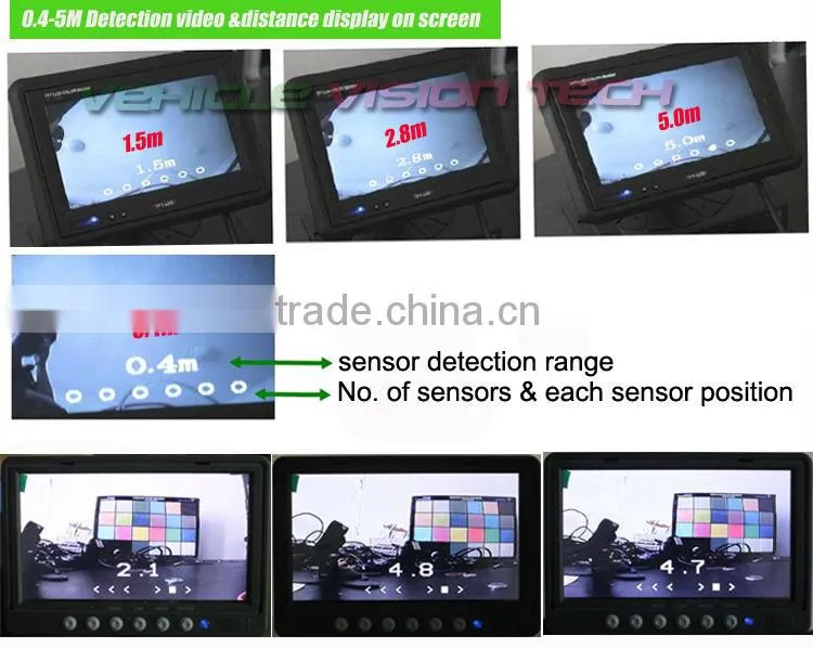 Waterproof Ip67 built in buzzer alarm or human voice alarm car parking sensor