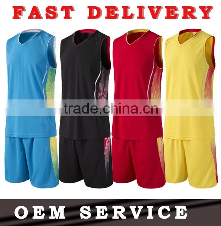 2015 high quality OEM promotional custom korea basketball jersey design