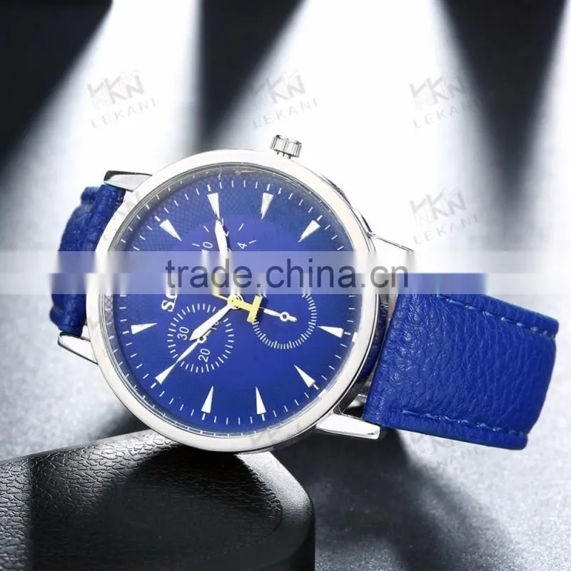 Custom design your own watch, Fashion blue quartz watch
