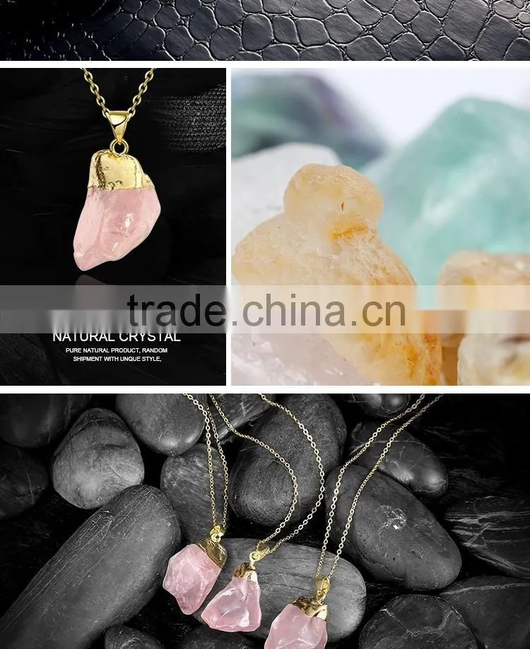 Fashion gold plated jewelry, Popular necklace jewelry, Natural stone necklace