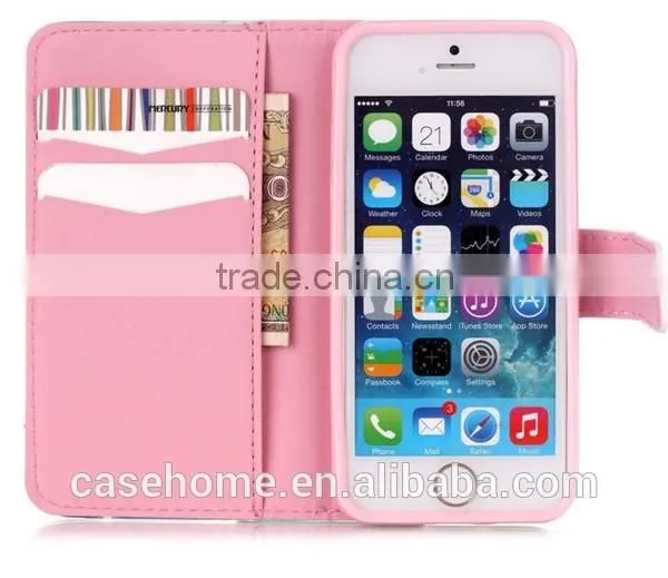 Girls Style Flip PU Leather Phone Case Cover For Apple iPhone 6s