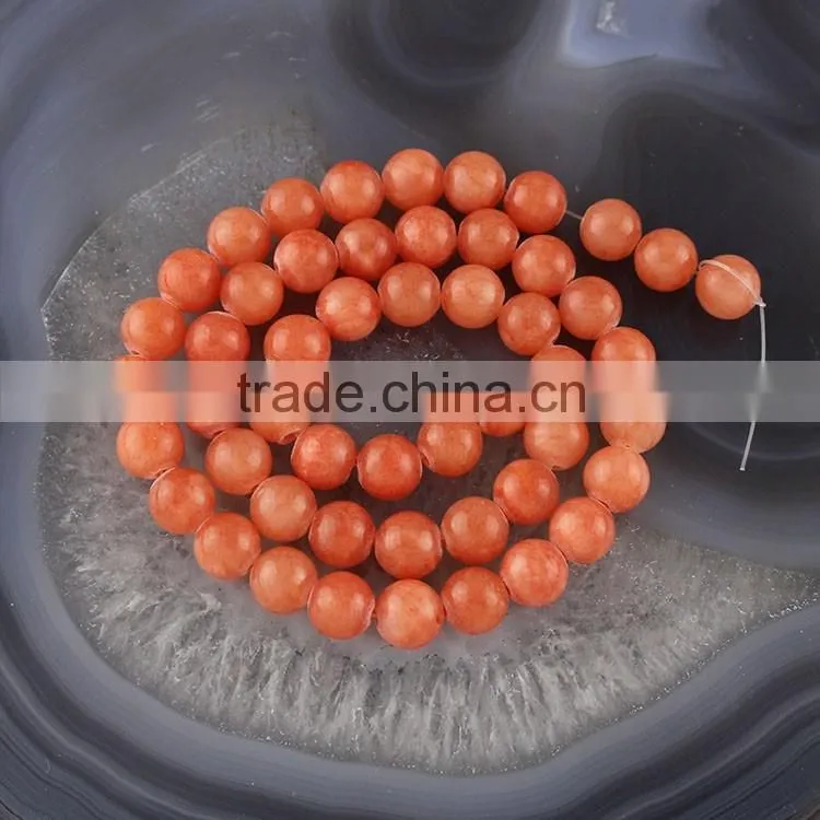 YJ1121-5 Wholesal light pink dyed jade round bead