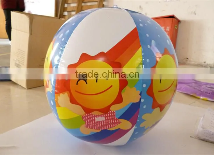 beach ball, pvc inflatable sunflower beach ball for kids