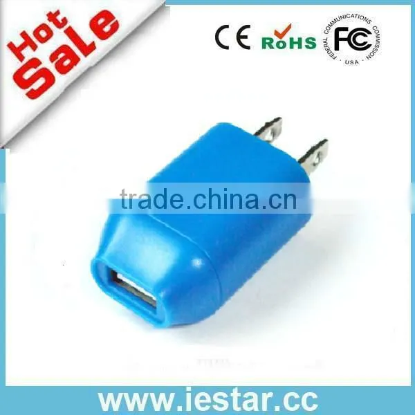 Universal wall socket usb charger 5v,1a