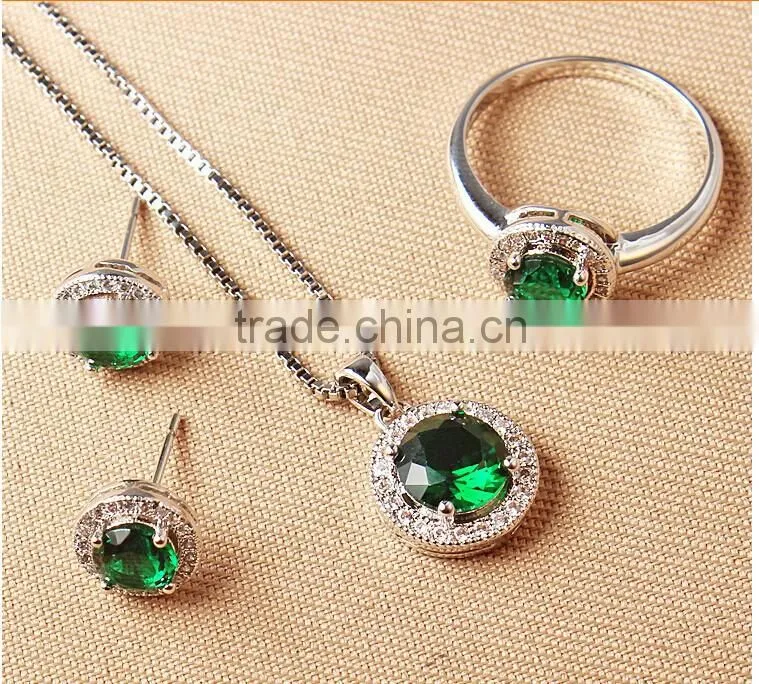2015 Latest Design Popular Fashion New Design diamond ruby necklace set