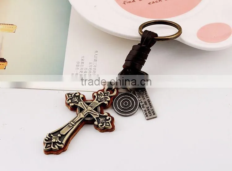 Promotional Cheap High Quality Handmade Custom Leather Keychains