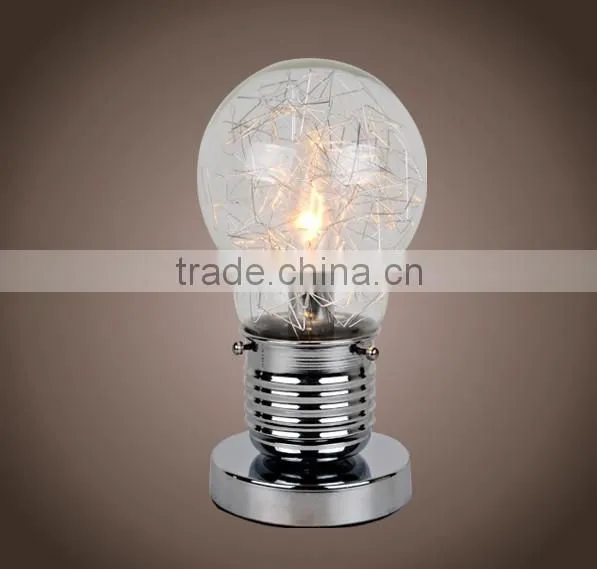 Bulb Shaped Glass Touch Table Lamp