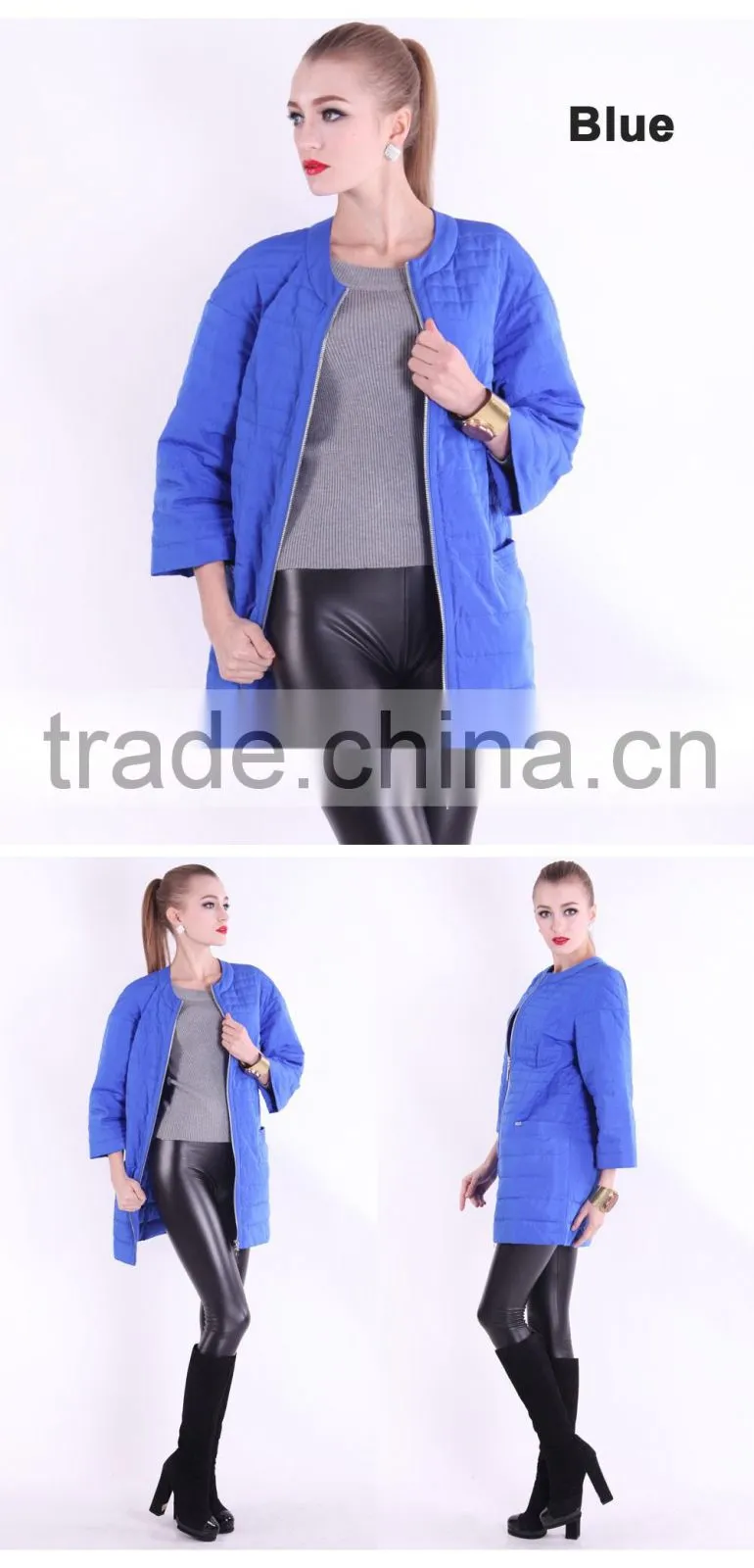 Spring New Product 2016 Medium And Long Women Clothes Round Collar Apparel