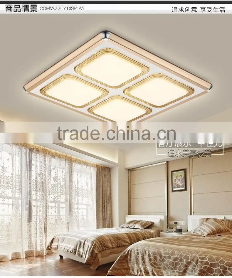 Square aluminum acrylic ceiling mount led lighting, house living ceiling light