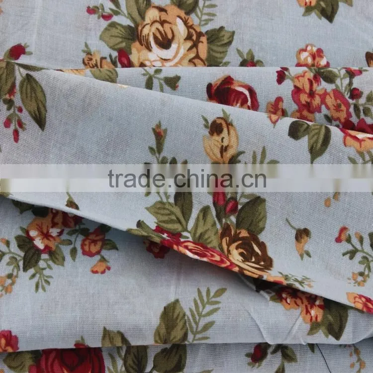 garment clothing fabrics of 100% poplin cotton printing fabrics for women cloth