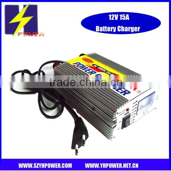 shenzhen car 12v 15a gel battery charger lead acid