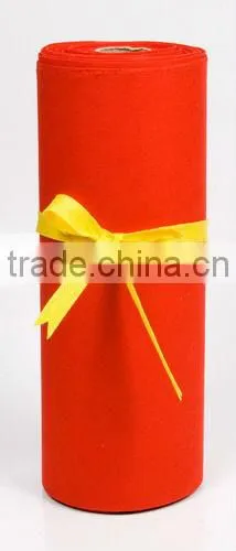 Red non woven polyester craft felt