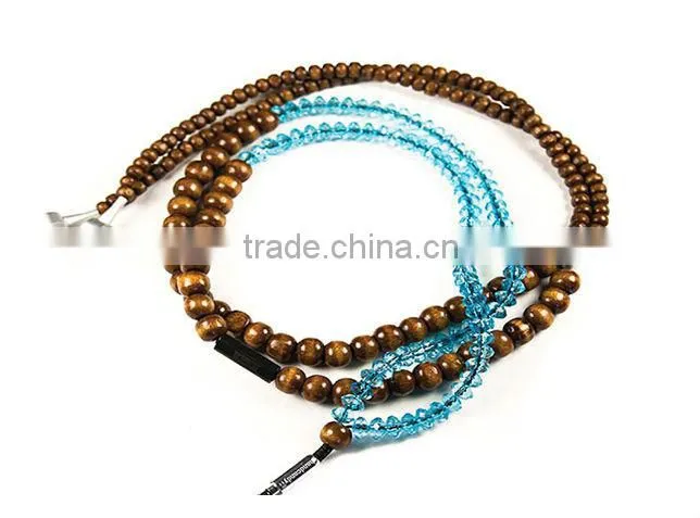 Fashion beaded stone earphone for promotion and gifts