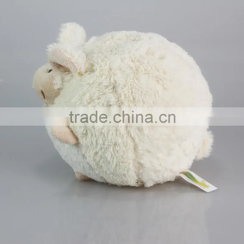 Custom plush round sheep soft toy for kids mingen factory