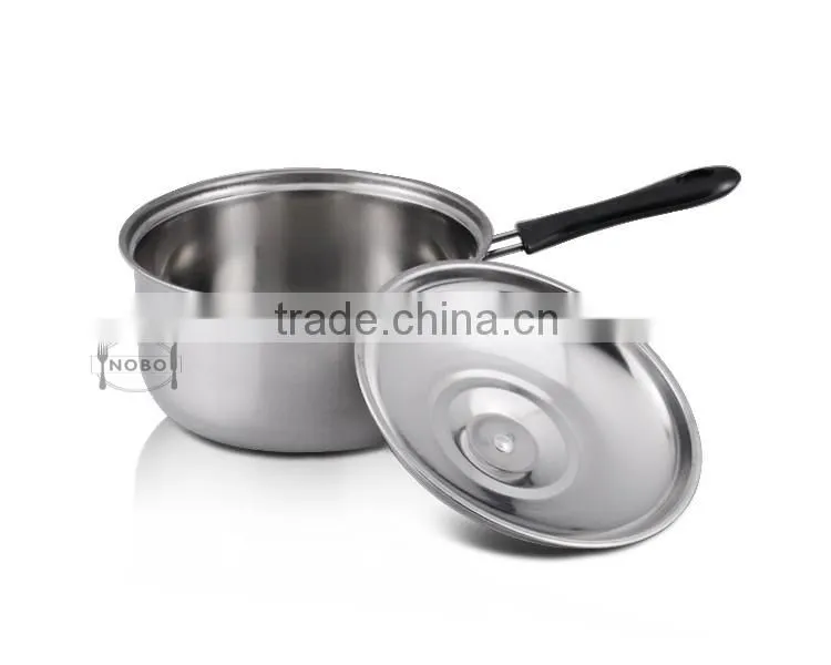 Nobo wholesale stainless steel milk pot with steel lid