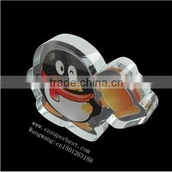 Customized logo acrylic square paper weight