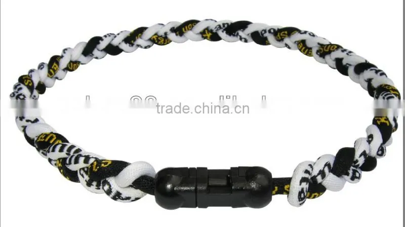 2014 hot sell braided sports necklace for baseball