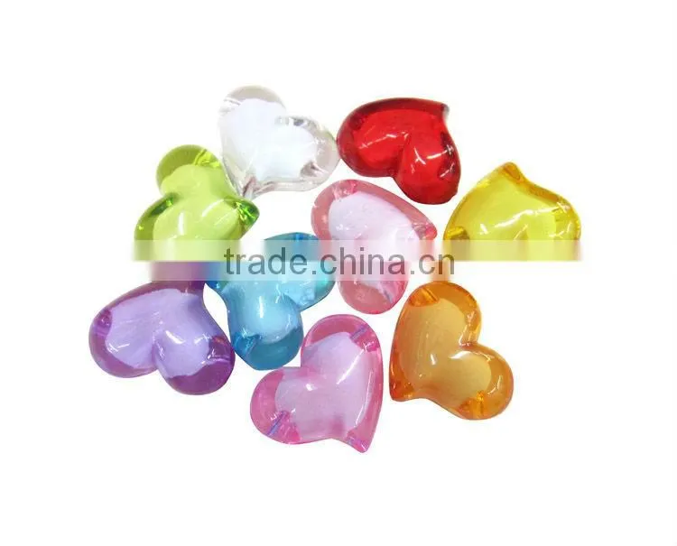 wholesale fashion cheap loose colorful heart miracle bead from yiwu factory