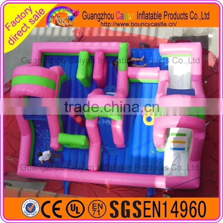 2016 popular outdoor sport inflatable assault obstacle course