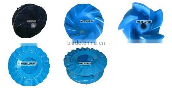 High quality metal or rubber impeller replacement slurry pump parts