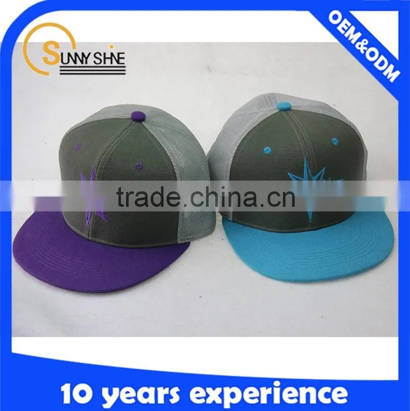 Wholesale 3D Embroidery 6 Panel Snapback Trucker Hat Custom Trucker Hat