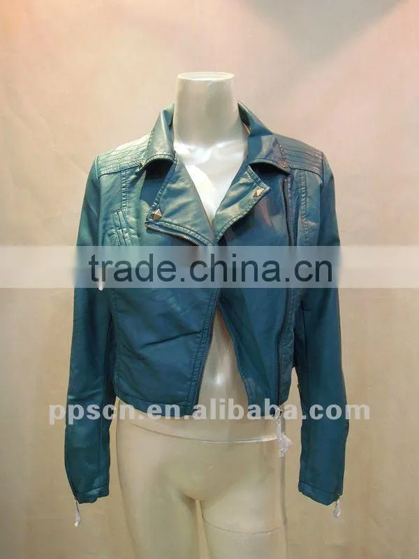 2015 ss fashion model ladies' punk style fur jacket,made in china