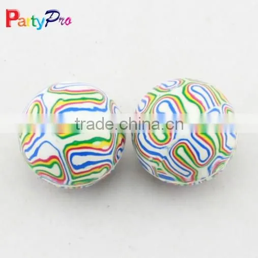 2016 hot selling economic striated custom printed bouncy balls