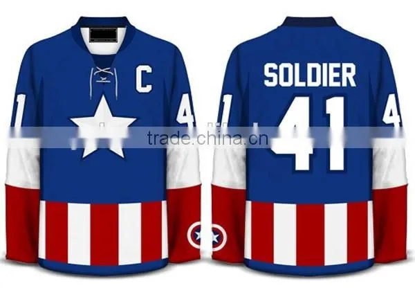 Sublimated cheap free designed ice hockey jersey
