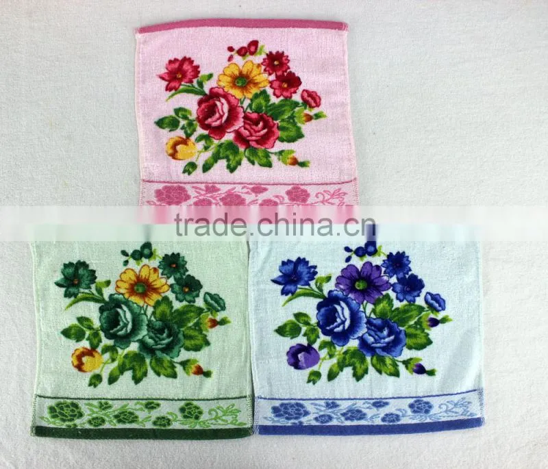 shanghai softex 25*25cm ,20g small face cloth with print