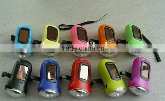 solar dynamo led flashlight