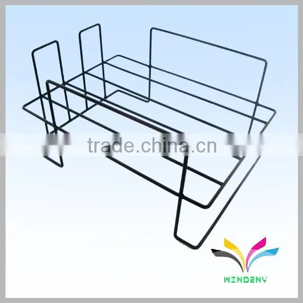 High quality and reasonable price black metal wire Antique Newspaper Rack