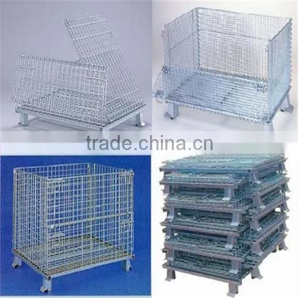 Mesh storage cage with wheels