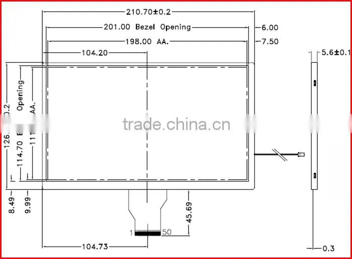 9inch 1000nits 800*480 RGB interface sunlight readable module display