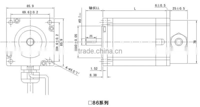 86J18118EC-1000+2HSS86H Toauto stepper motor nema 34 with drive and encoder