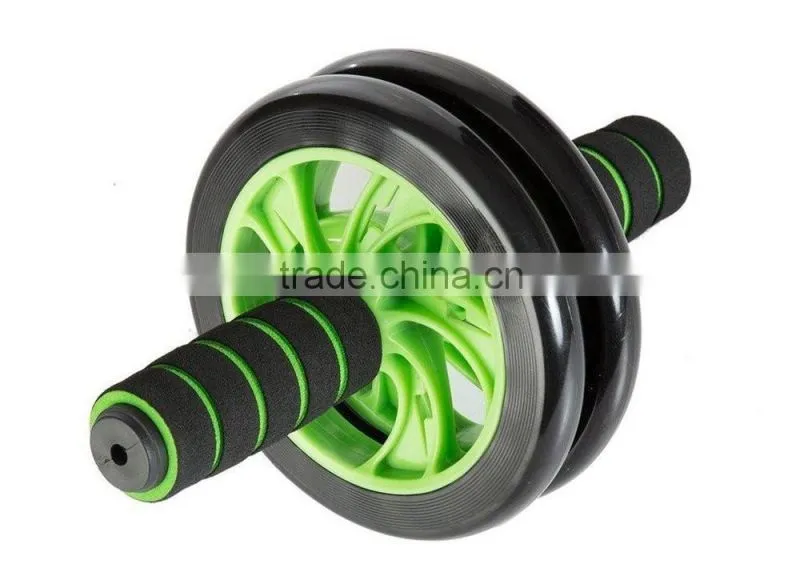 Ab Wheel Roller With Knee Supporter Two Wheel Stainless Rod