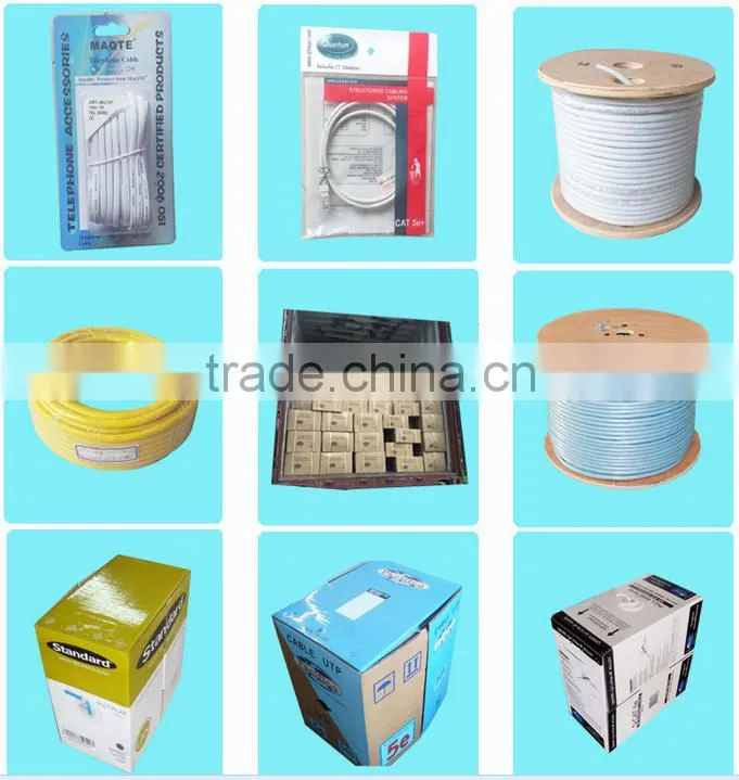 Frankever best price BC/CCA conductor UTP/FTP/SFTP CAT5E lan cable made in china