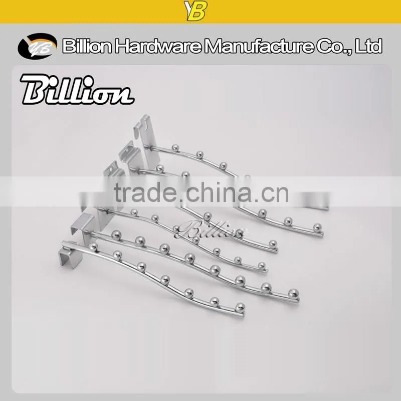 China factory slatwall display square pipe hooks for garment hanger