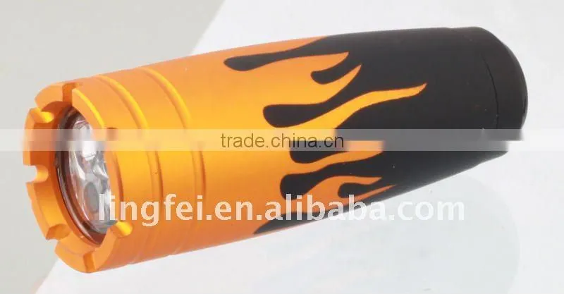 new design new fire shape flashlight torch good handle LFL215-H6