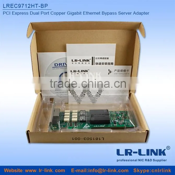 LREC9712HT-BP PCI Express Dual Port Copper Gigabit Ethernet Bypass Network Card (Intel I350AM2 based)