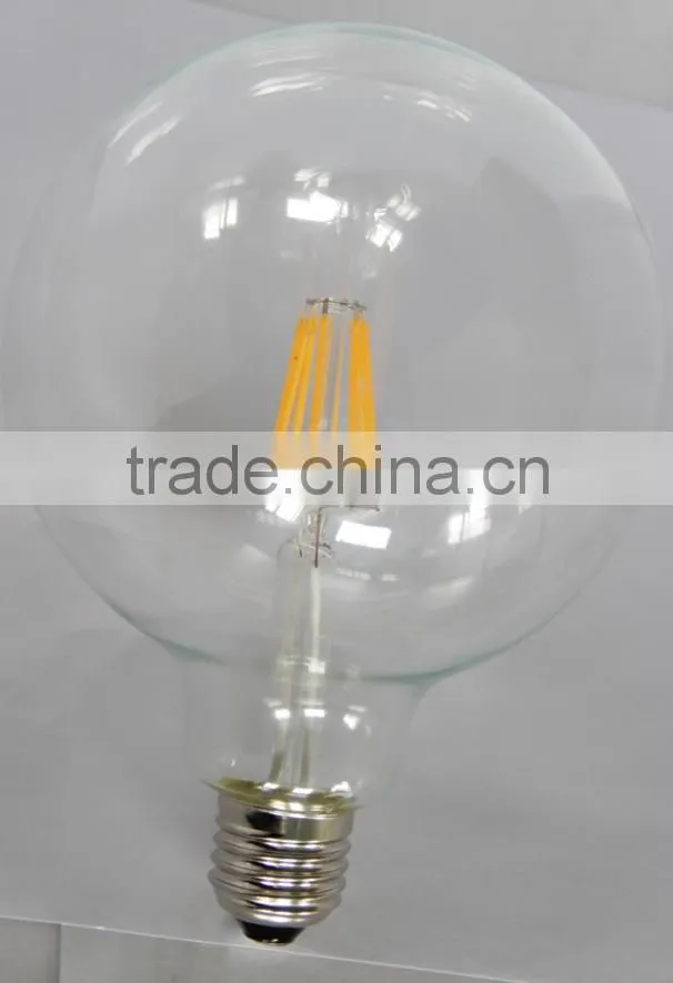 TUV CE ERP certificated 230v g125 e27 8w filamento led lampadina
