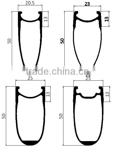 Ultralight 700C 50mm 23mm carbon clincher rim, Road bike basalt braking surface carbon clincher rim bicycle parts