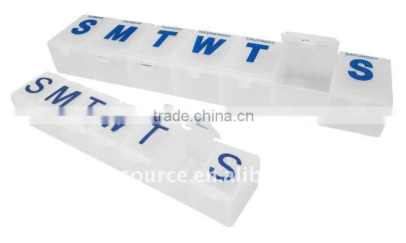Mini Cheap Plastic Weekly Vitamin Pill Box Set for promotion