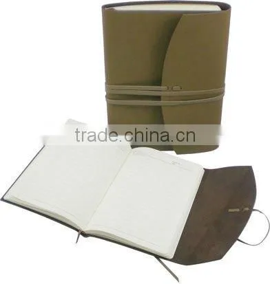 Hot style leather cover notebook with leather band
