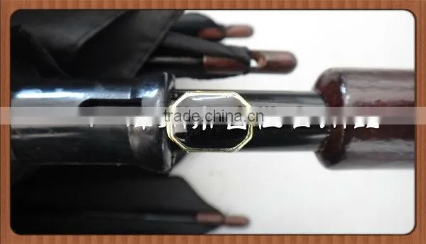 ZFR-23JW black wooden straight walking stick umbrella