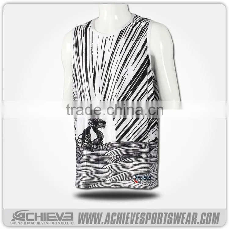 custom design cheap price gym singlet