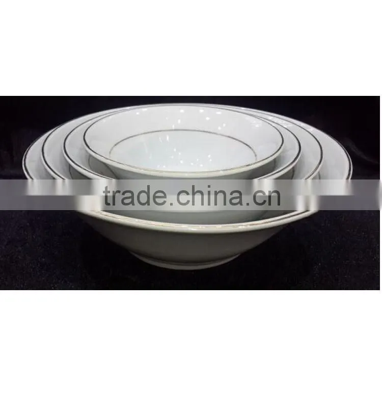 bulk buy from china custom logo printed white round cheap salad bowl porcelain bowls