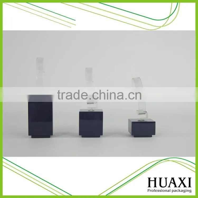Clear Acrylic Watch Display Holder Stand C shape with Wood Base