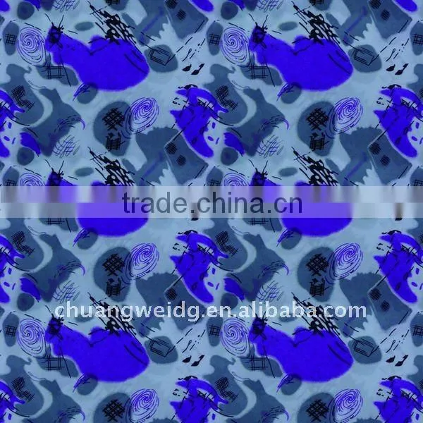 2012 fashion printed chiffon fabric for dress
